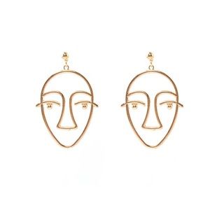 Face silhouette earrings NEW